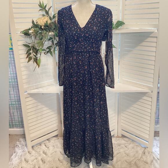 AQUA NWT BLACK COTTAGE CORE FLORAL DRESS SIZE SMALL 1217 - Picture 2 of 10